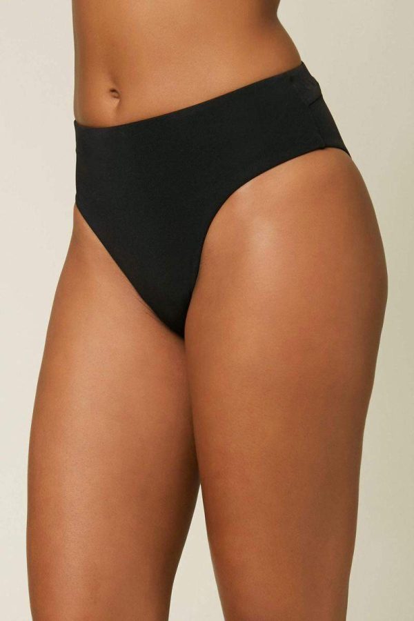 O'Neill Maxwell Saltwater Solid Hi-Waist Bikini Bottoms