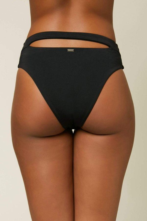 O'Neill Maxwell Saltwater Solid Hi-Waist Bikini Bottoms
