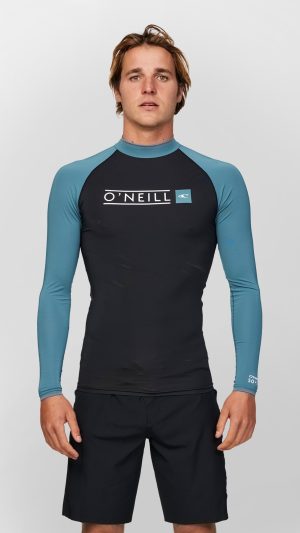 O'Neill Reactor Block UV LS Rash Vest - Black / Deep Teal
