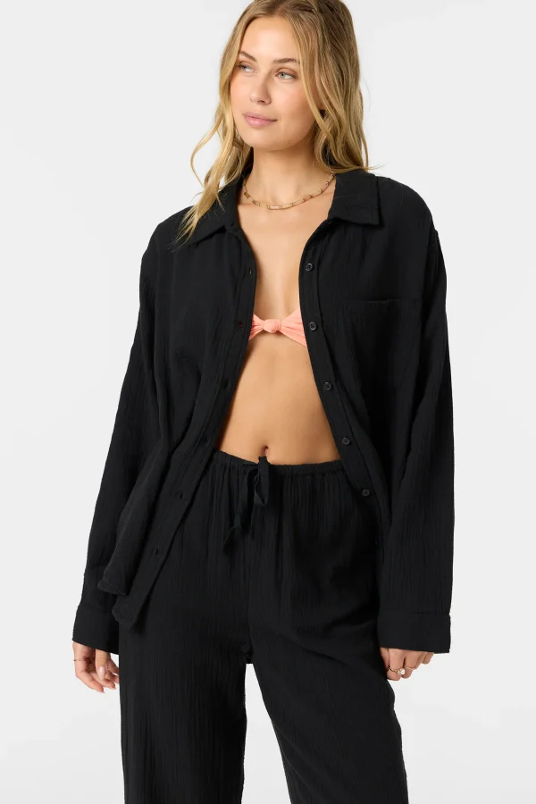 SP5404014_BLK_3 O'Neill Leni Relaxed Long Sleeve Top - Black