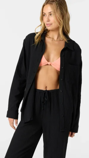 O'Neill Leni Relaxed Long Sleeve Top - Black