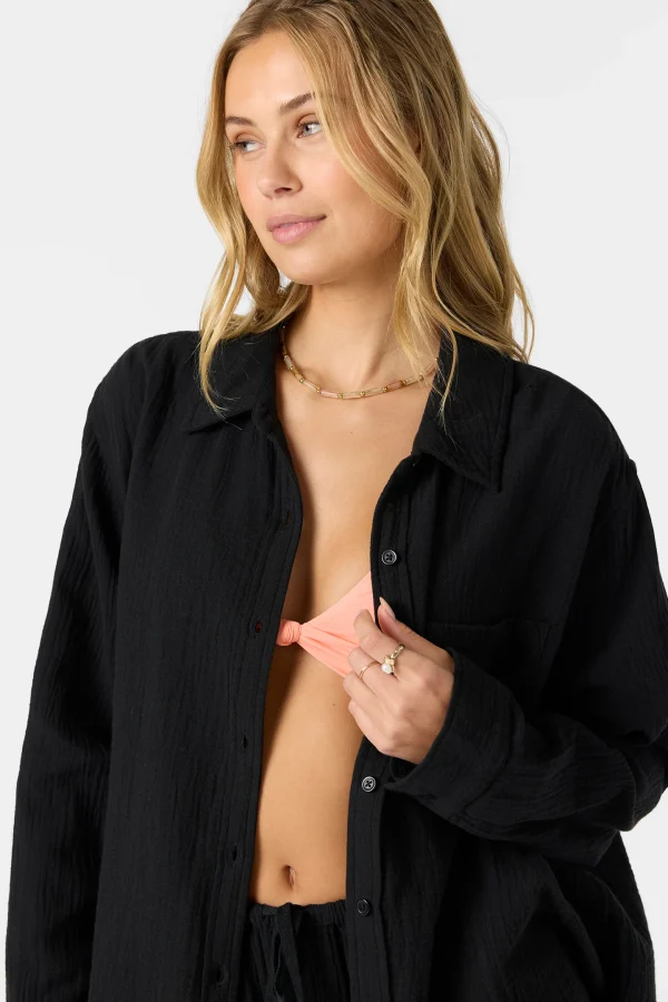 SP5404014_BLK_5 O'Neill Leni Relaxed Long Sleeve Top - Black