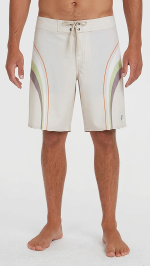 da422de5-ea89-422b-af91-6d5614175d51 O'Neill Men O'Riginals Longboard 19'' Boardshorts - White Original Stripe