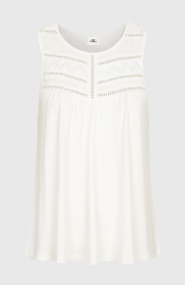 O'Neill Essentials Tokeena Embroidery Tank - Snow White