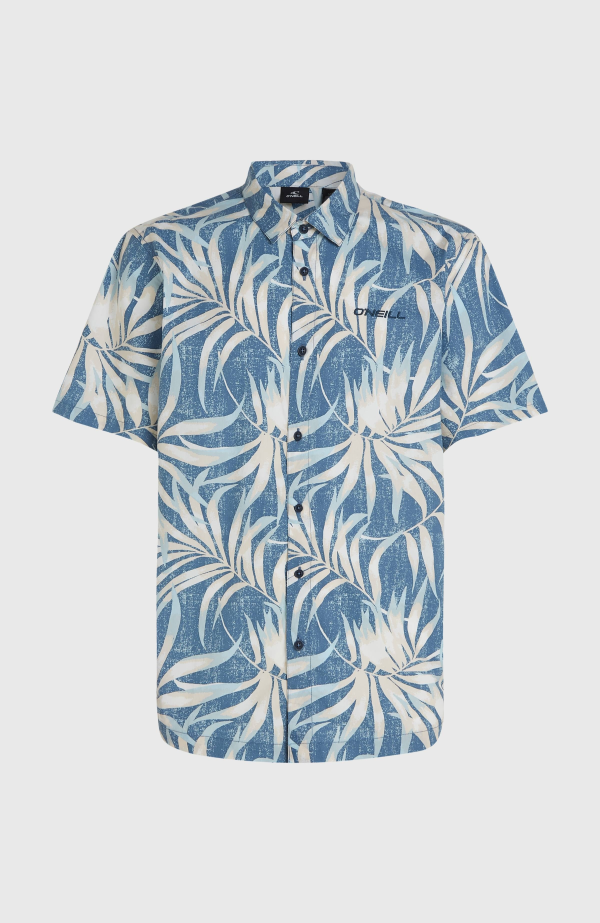 O'Neill Print Shirt - Blue Dipped Leaves