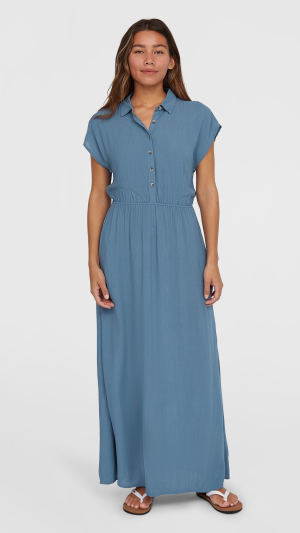 30bebfdc-ac8a-436d-8d7c-fb6d91d47536 O'Neill Lori Maxi Shirt Dress - Copen Blue
