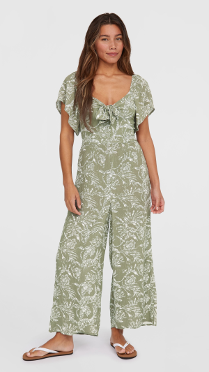 3256985f-d71e-4bc8-ba0b-1b6967e48c25 O'Neill Kesia Jumpsuit - Green Textured Jungle