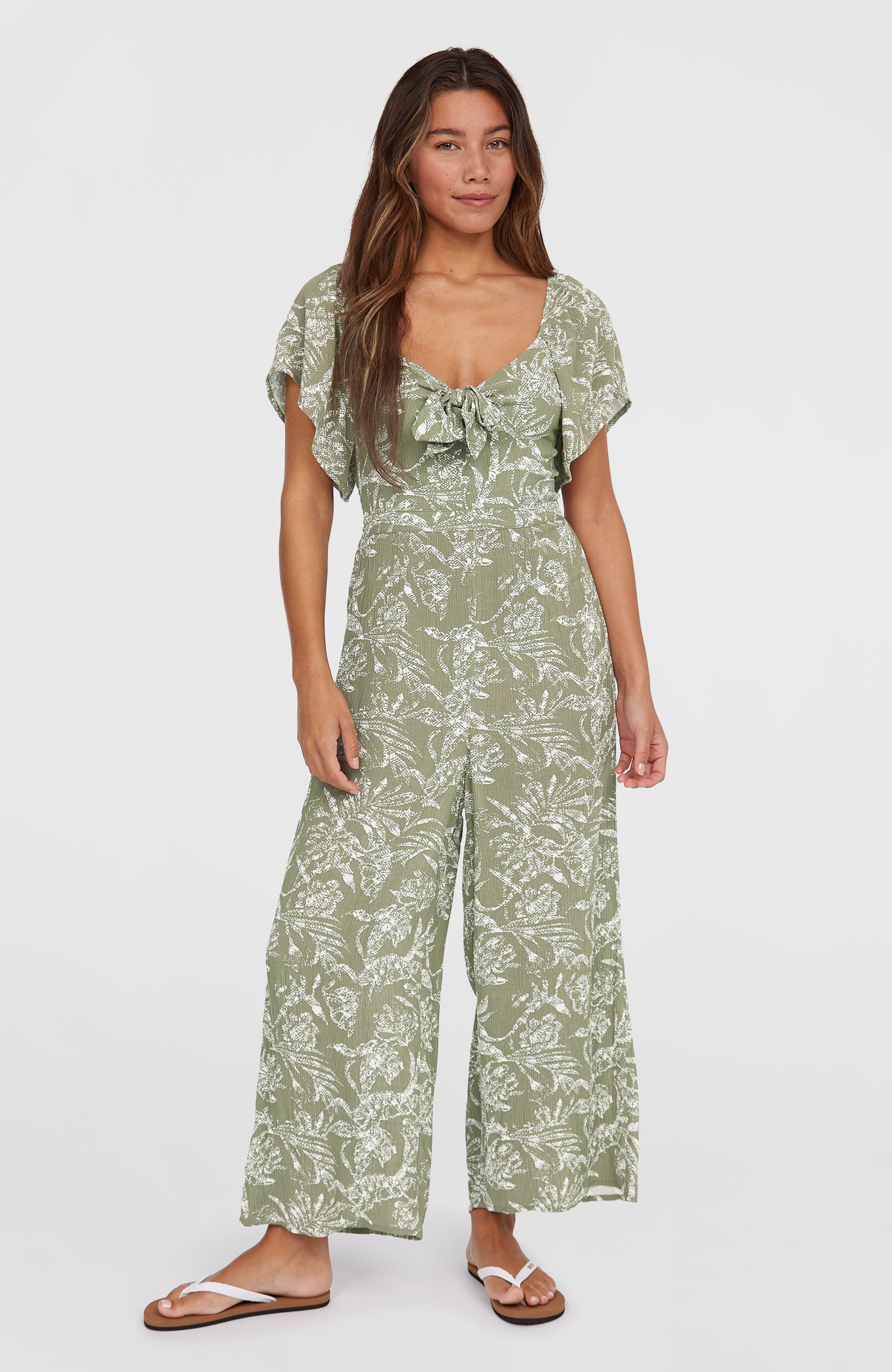 O'Neill Kesia Jumpsuit - Green Textured Jungle