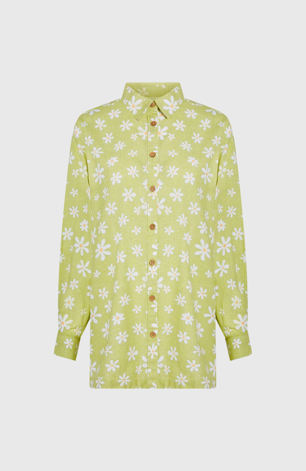 O'Neill Beach Vintage Long Shirt - Green Daisyline