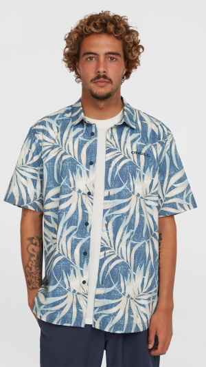 O'Neill Print Shirt - Blue Dipped Leaves