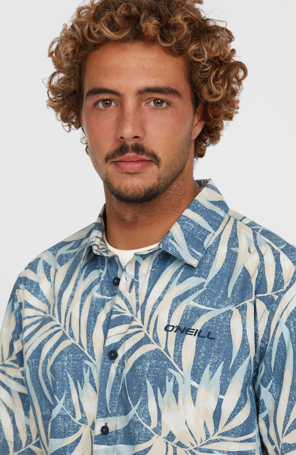 O'Neill Print Shirt - Blue Dipped Leaves
