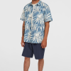 O'Neill Print Shirt - Blue Dipped Leaves