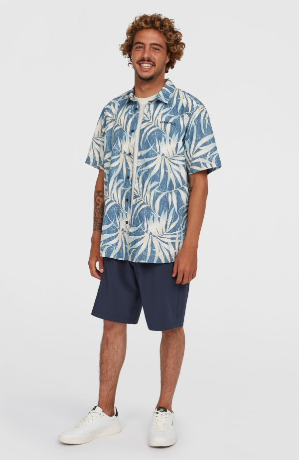 O'Neill Print Shirt - Blue Dipped Leaves