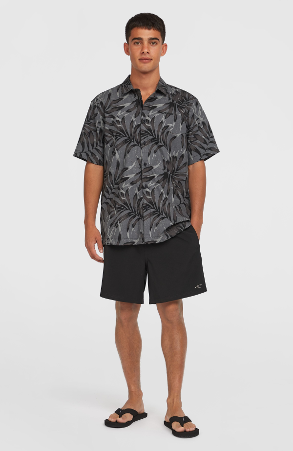 O'Neill Print Shirt - Black Dipped Leaves