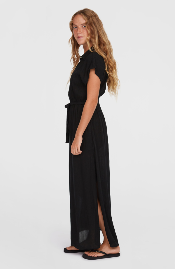 88c05135-a7f4-449c-9be9-129d947c6f2f O'Neill Lori Maxi Shirt Dress - Black Out