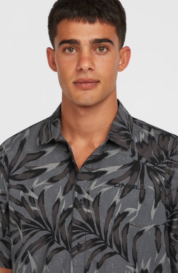 O'Neill Print Shirt - Black Dipped Leaves