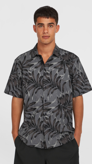 O'Neill Print Shirt - Black Dipped Leaves