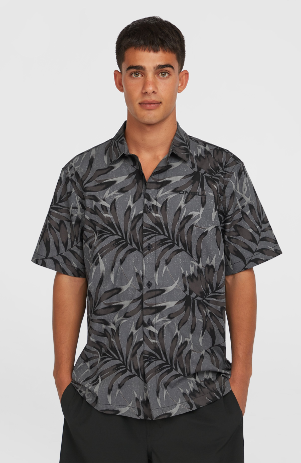 O'Neill Print Shirt - Black Dipped Leaves