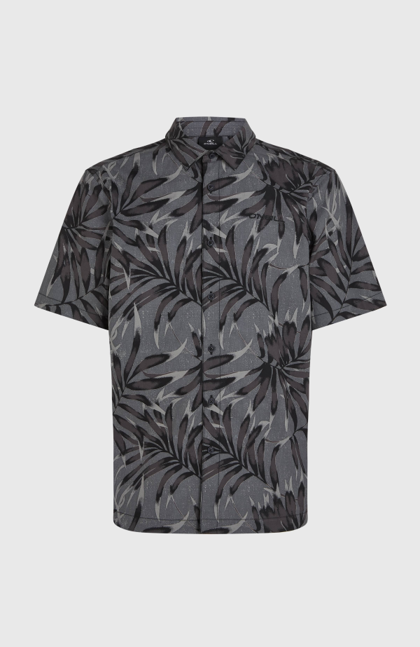 O'Neill Print Shirt - Black Dipped Leaves