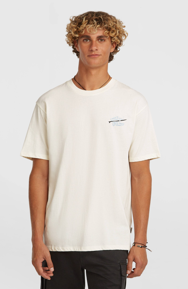 O'Neill Retro Back Print T-shirt - Snow White