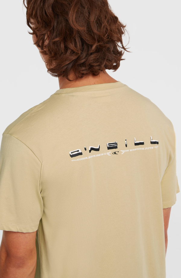 510036d2-fc01-4262-97d4-28b67f842e9a O'Neill Retro Back Print T-shirt - Cocoa Sand