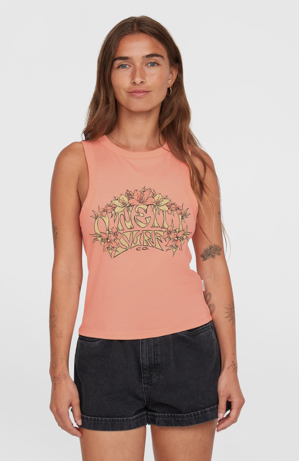 8a8b8c49-a166-47eb-8066-d20a35e16372 O'Neill Summer Must Haves Graphic Tank Top - Coral Pop