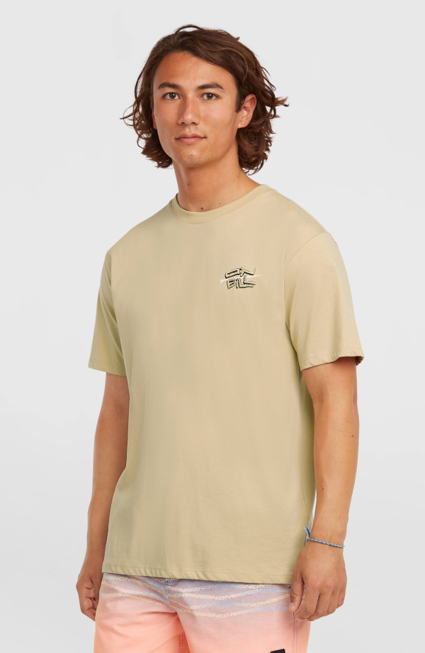 8b91dca3-f685-4d2d-bb54-8392f7c58d3b O'Neill Retro Back Print T-shirt - Cocoa Sand