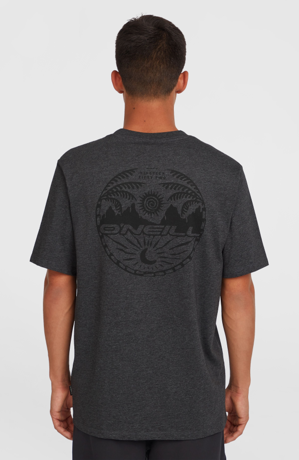 c12df628-6770-4940-80e8-b2c9492e2618 O'Neill Back Print T-shirt - Black Out Melange