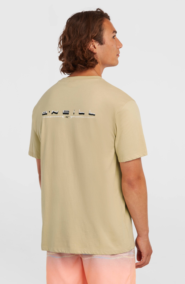 e0027943-0d5e-49d2-a46a-31825f812110 O'Neill Retro Back Print T-shirt - Cocoa Sand